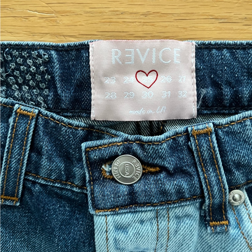 Revice Patchwork Love At First Sight Button Fly J… - image 1